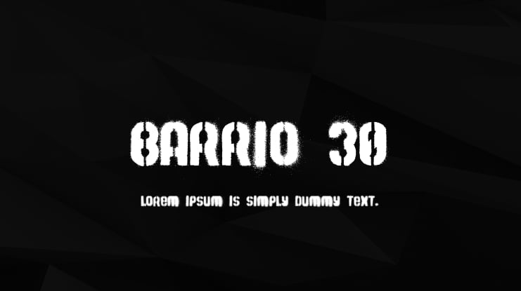 Barrio 30 Font