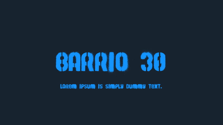 Barrio 30 Font