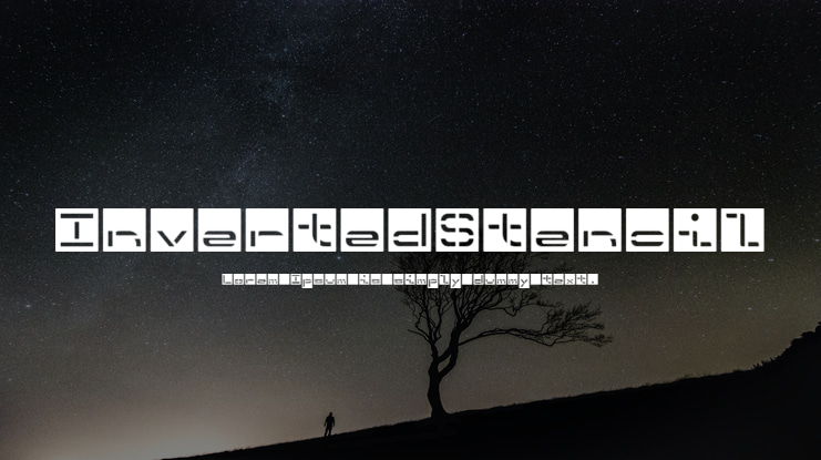 InvertedStencil Font