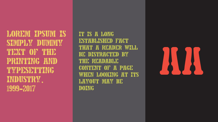 5TH AVENUE STENCIL Font