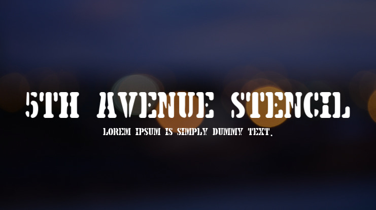 5TH AVENUE STENCIL Font