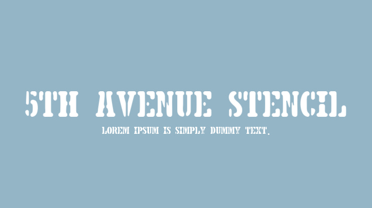 5TH AVENUE STENCIL Font