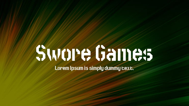 Swore Games Font