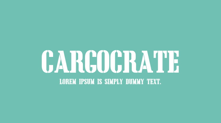 CargoCrate Font