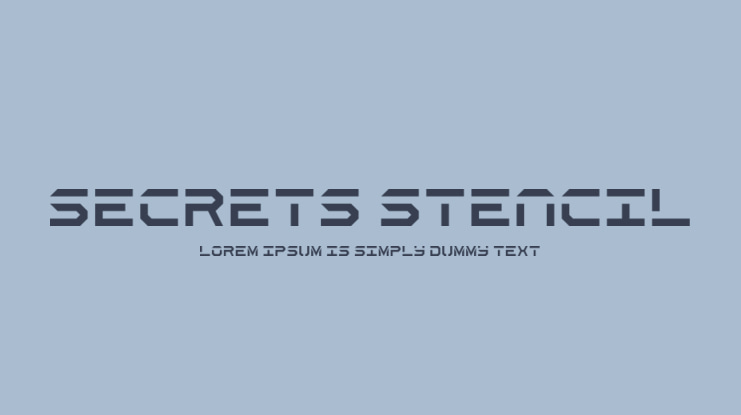 Secrets Stencil Font