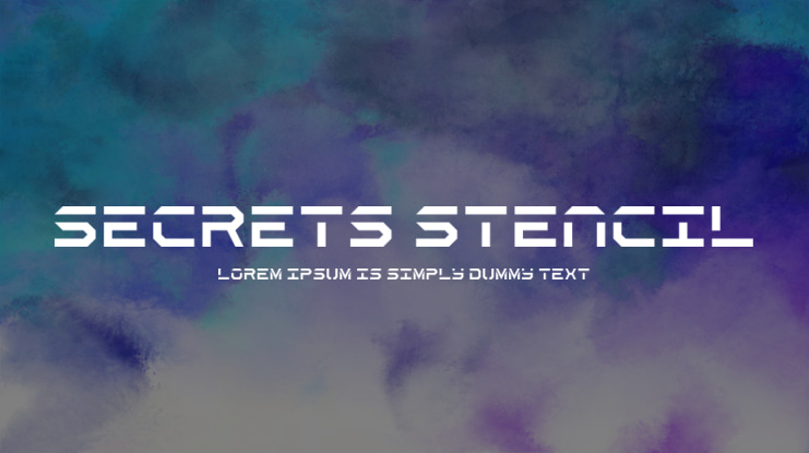 Secrets Stencil Font