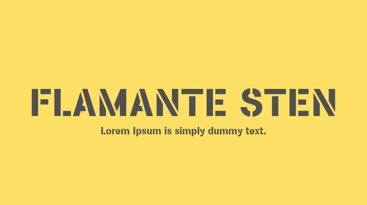 FLAMANTE STEN Font Family