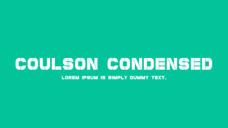 Coulson Condensed Font Family