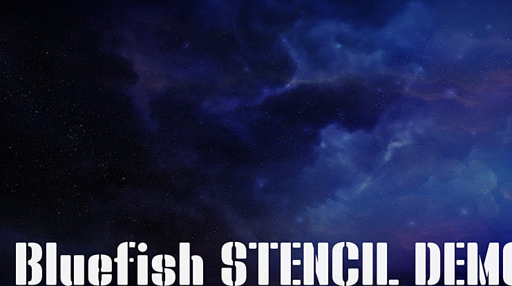 Bluefish STENCIL DEMO Font Family