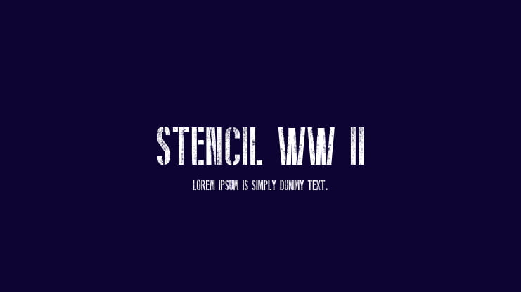 Stencil WW II Font