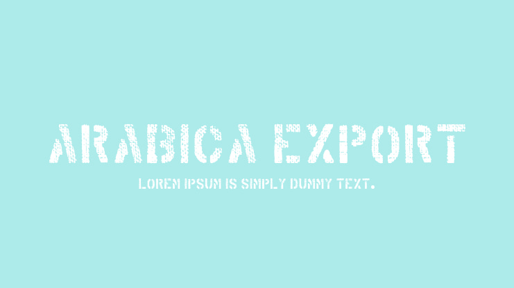 Arabica Export Font