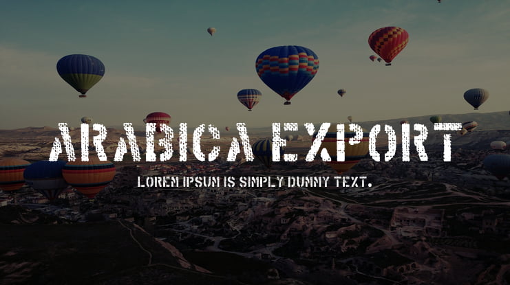 Arabica Export Font
