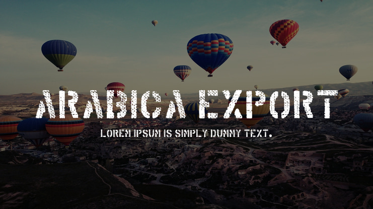 Arabica Export Font
