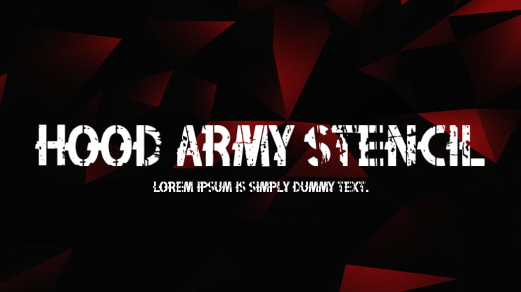 Hood Army Stencil Font
