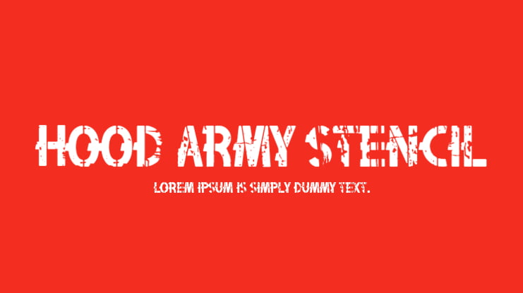 Hood Army Stencil Font