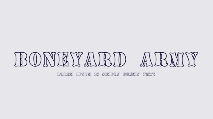 Boneyard Army Font