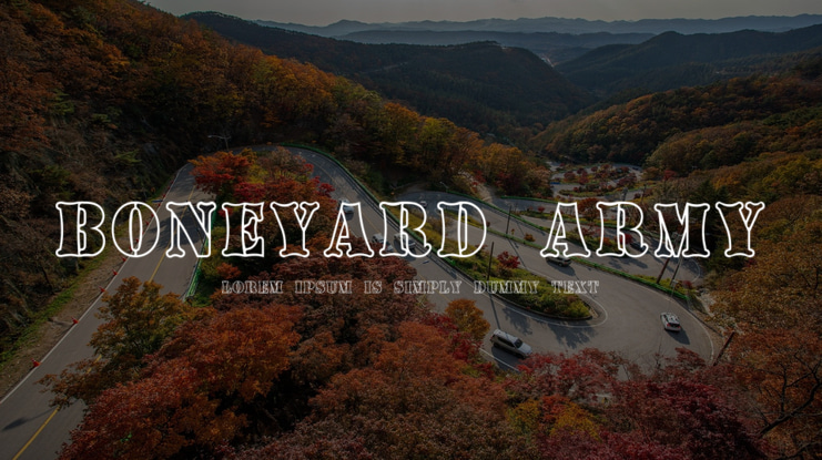Boneyard Army Font