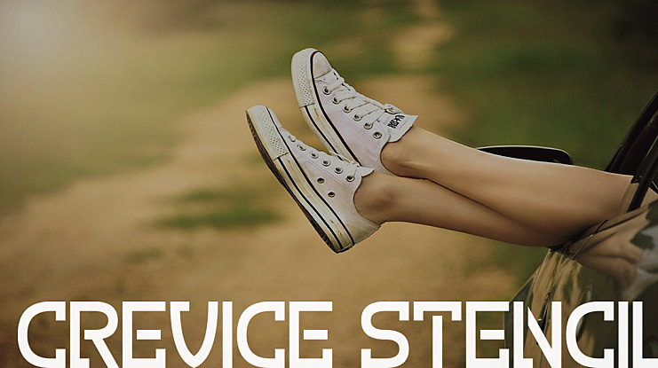 Crevice Stencil Font
