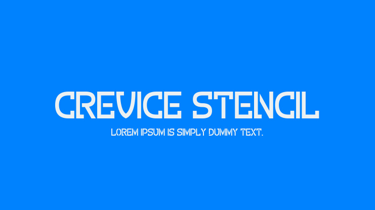 Crevice Stencil Font