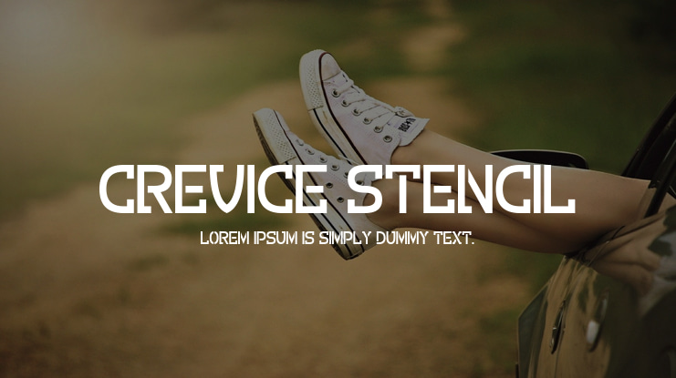 Crevice Stencil Font