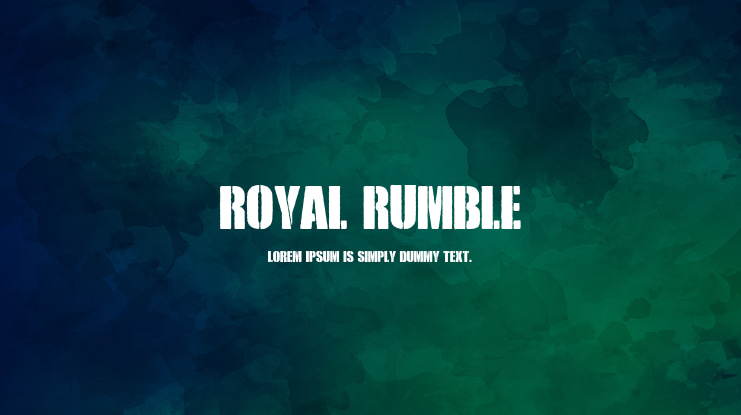 Royal Rumble Font