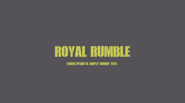 Royal Rumble Font