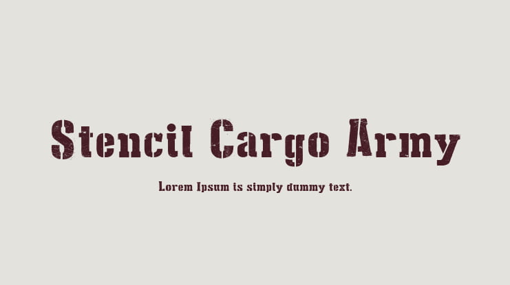 Stencil Cargo Army Font
