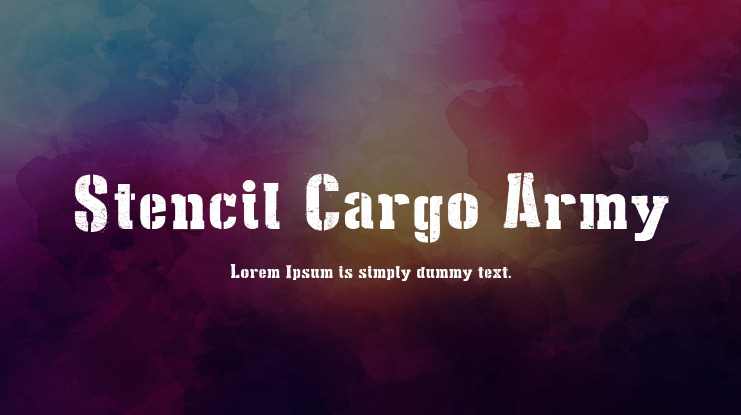 Stencil Cargo Army Font