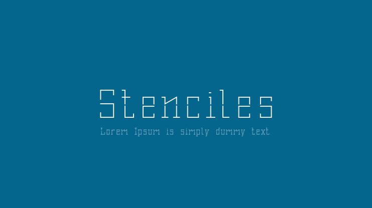 Stenciles Font
