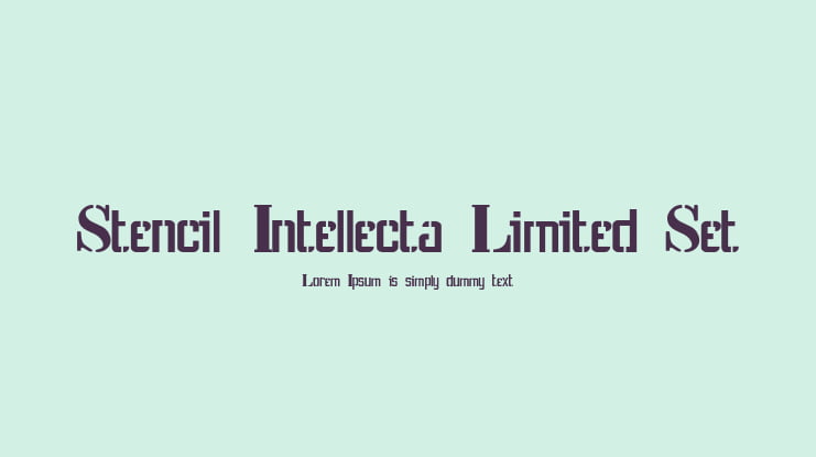 Stencil Intellecta Limited Set Font