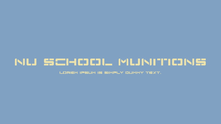 Nu School Munitions Font
