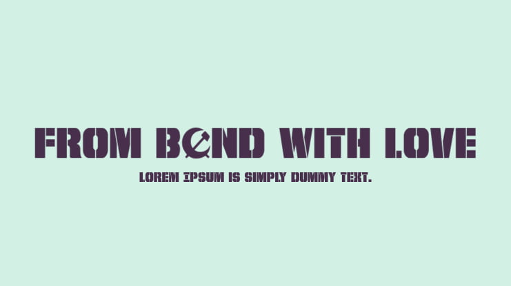 From BOND With Love Font Family