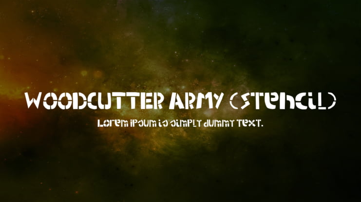 WOODCUTTER ARMY (Stencil) Font
