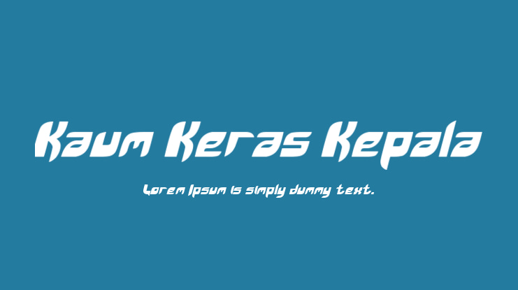 Kaum Keras Kepala Font