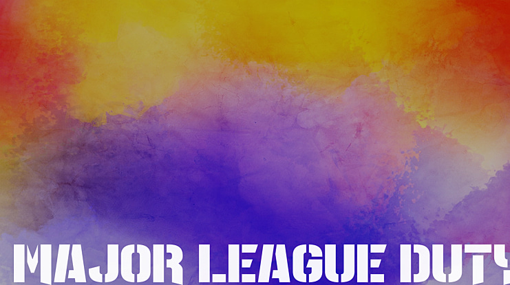 Major League Duty Font