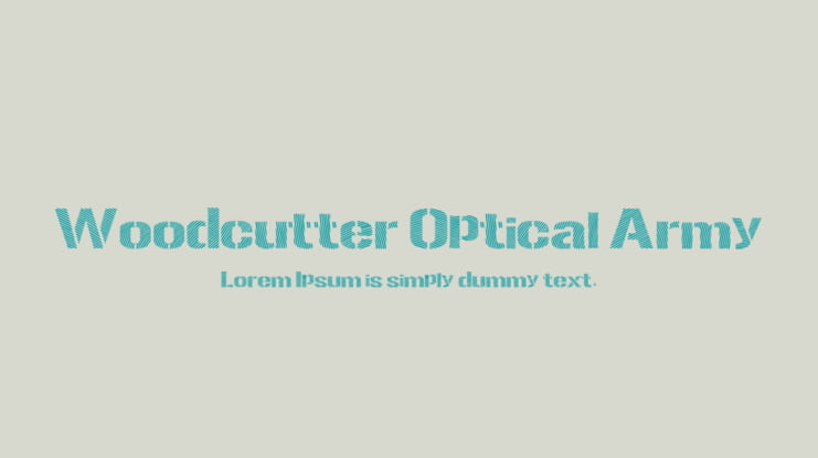 Woodcutter Optical Army Font