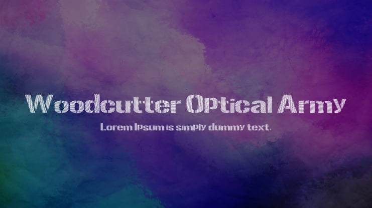 Woodcutter Optical Army Font