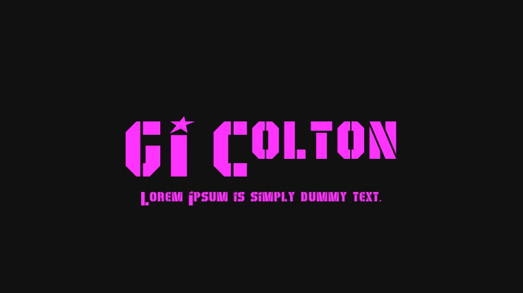 GI Colton Font Family