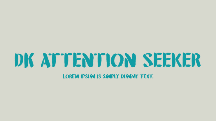DK Attention Seeker Font