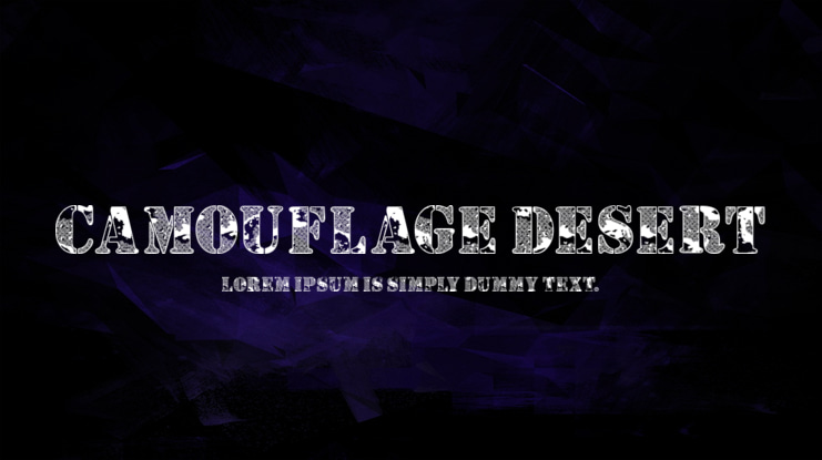 Camouflage Desert Font Family
