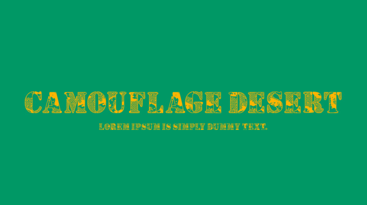 Camouflage Desert Font Family