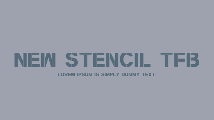 New Stencil tfb Font