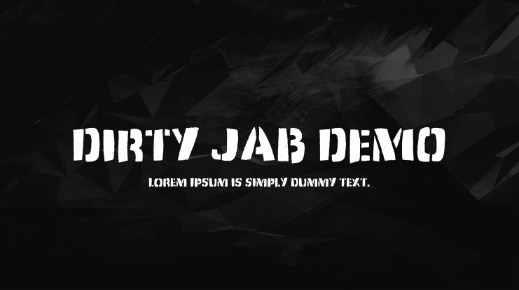 Dirty Jab DEMO Font