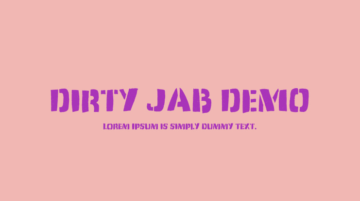 Dirty Jab DEMO Font