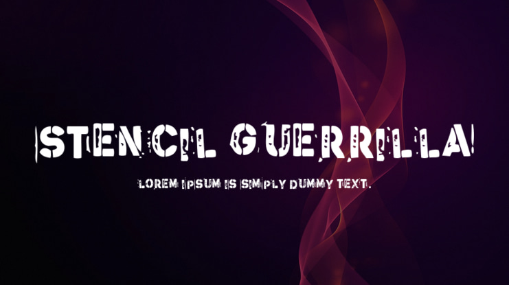 Stencil Guerrilla Font