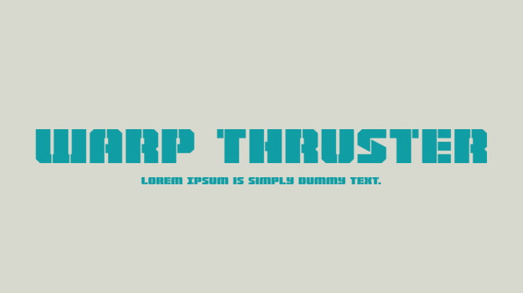 Warp Thruster Font Family