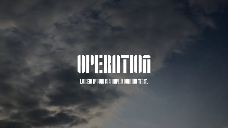 Operation Font