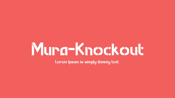 Mura-Knockout Font