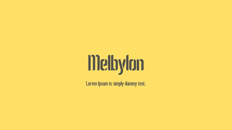Melbylon Font