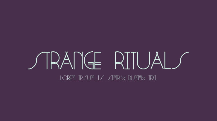 Strange Rituals Font
